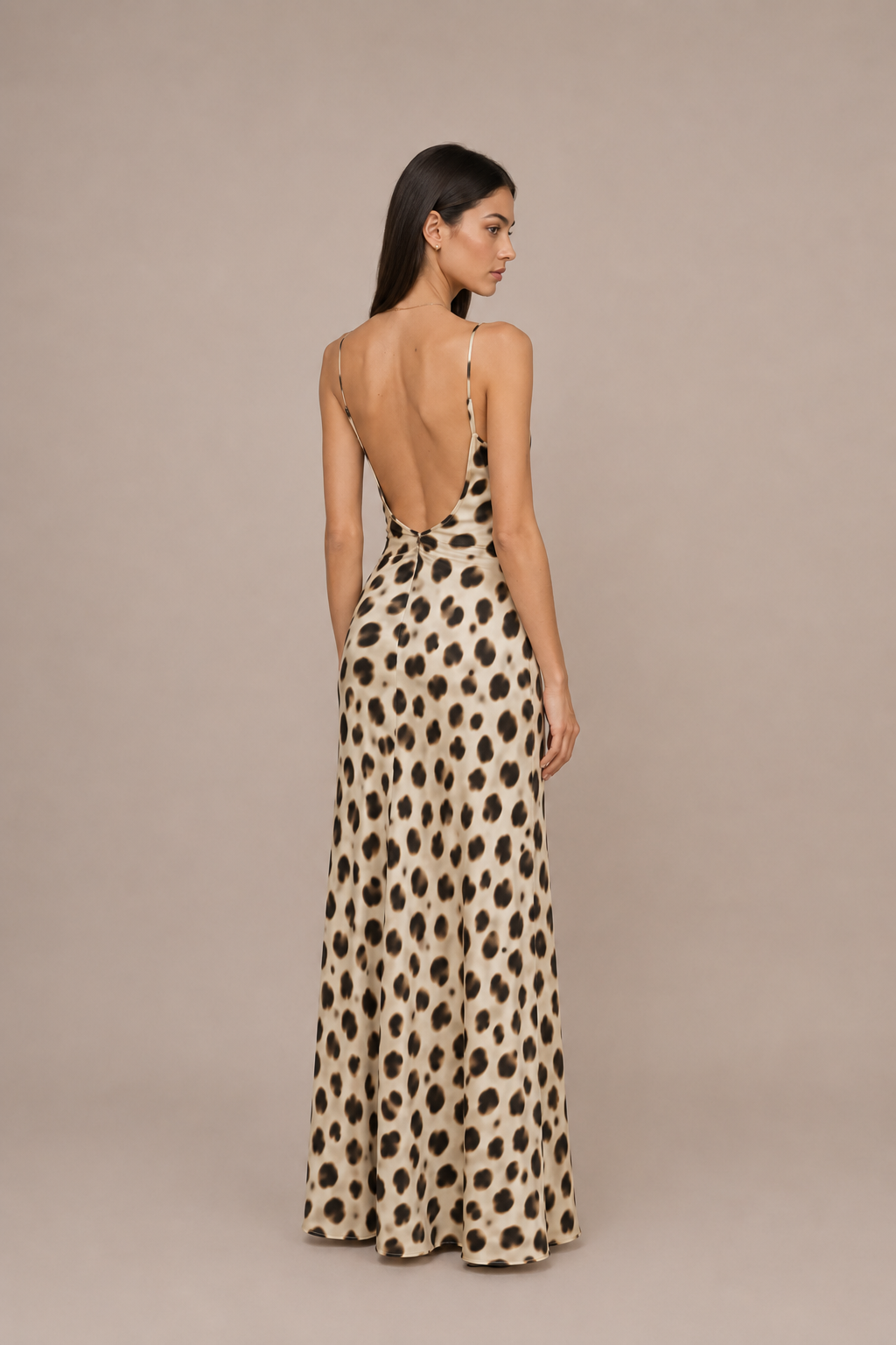 Lucia - Vestido Largo Animal Print con Lazada