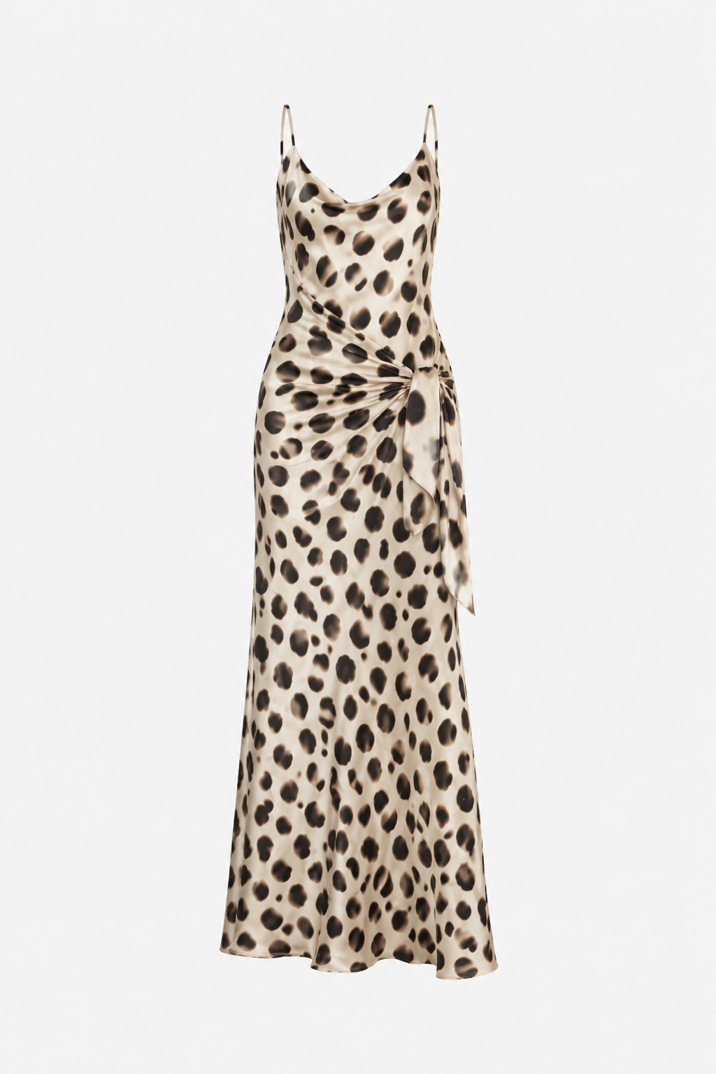 Lucia - Vestido Largo Animal Print con Lazada