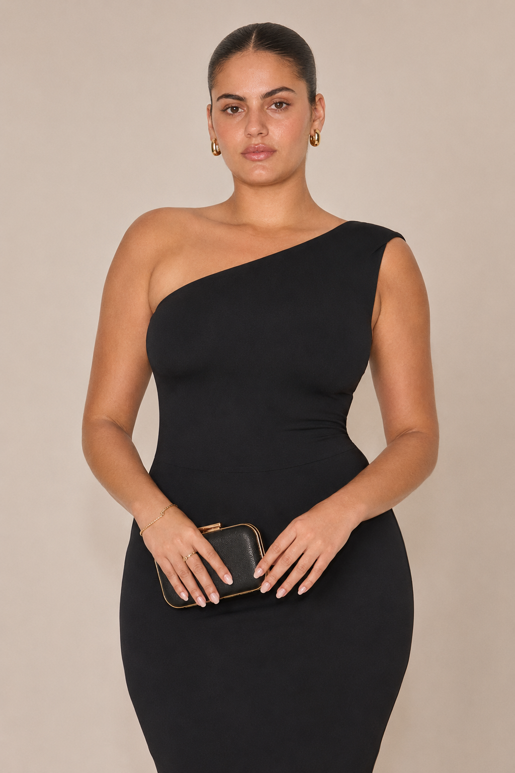 Vega - Vestido Bandage Sirena Un Hombro Negro
