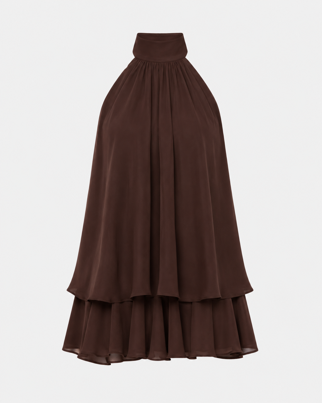 Diana - Vestido Mini Gasa Volantes Halter