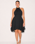 Ana - Vestido Halter Gasa en Capas