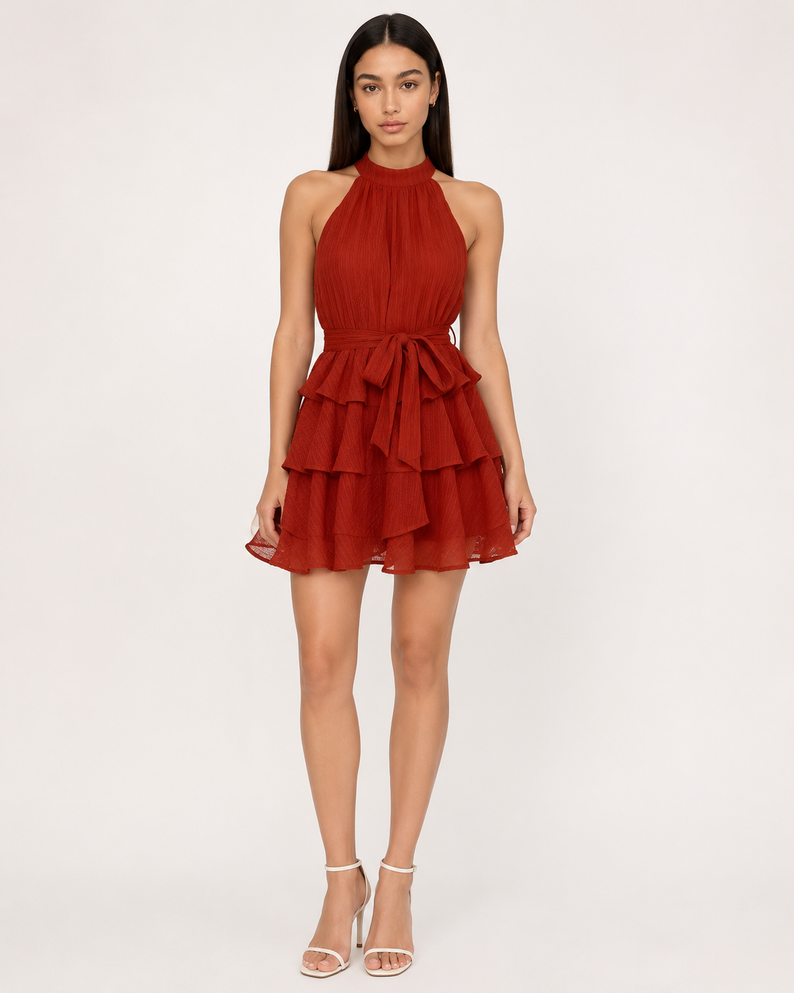 Noa - Vestido Mini Halter Volantes