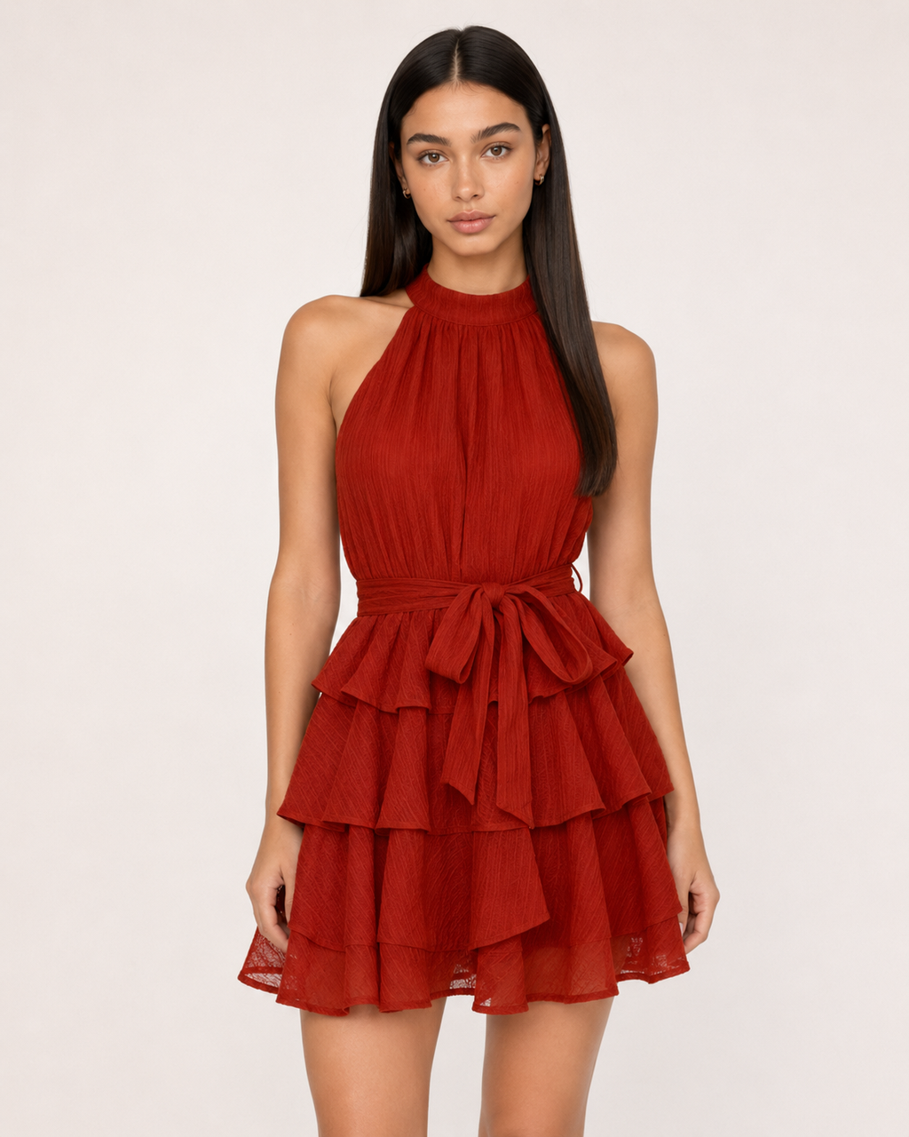 Noa - Vestido Mini Halter Volantes