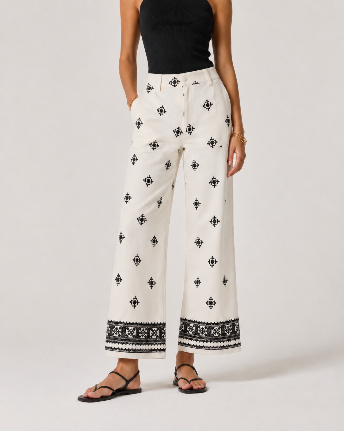 Claudia - Pantalón Bohemio Bordado