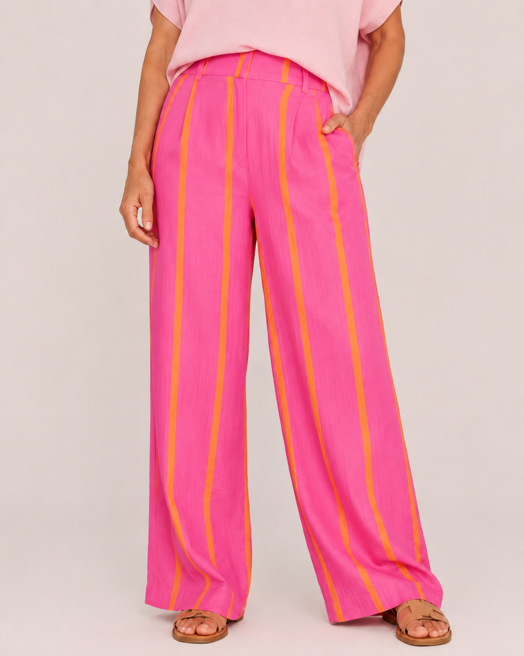 Aitana - Pantalón Rayas Plisado