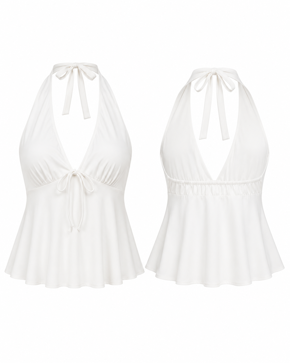 Paula - Camisola Halter Escote V