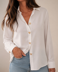 Camisa Botones Corazón Color Liso