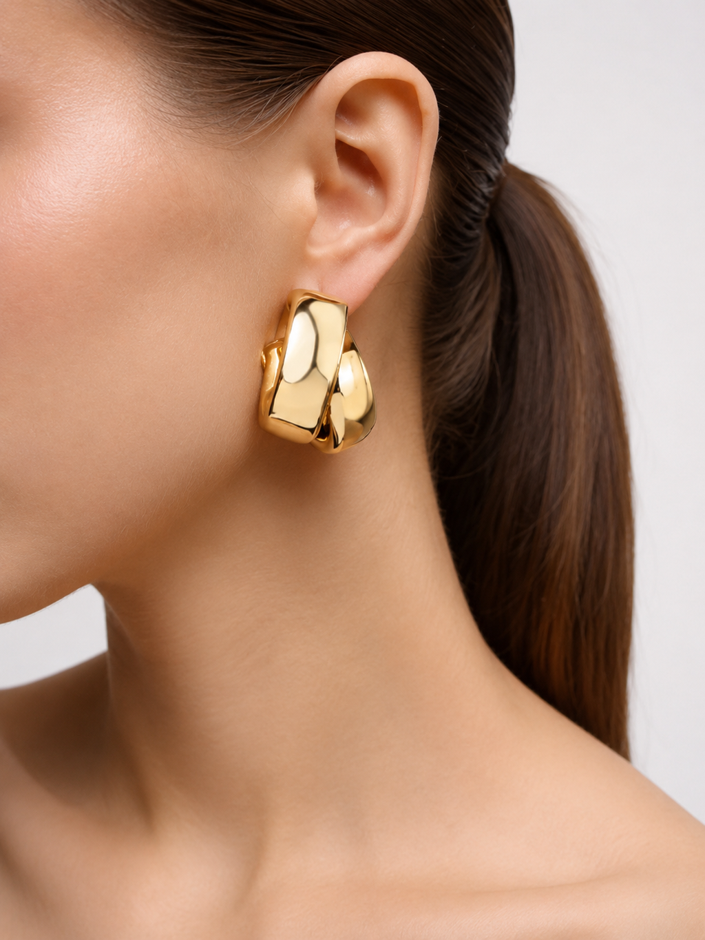 Pendientes Aro Doble Dorado