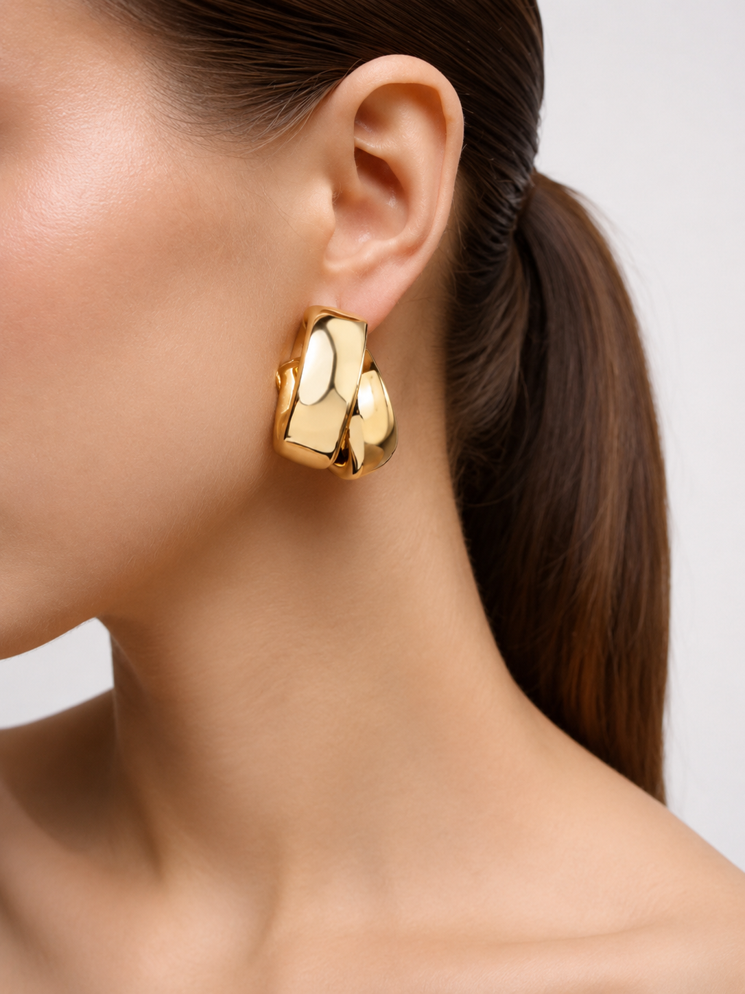 Pendientes Aro Doble Dorado