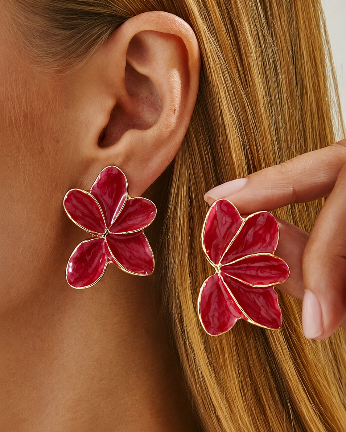 Pendientes Flores Esmalte Multicolor