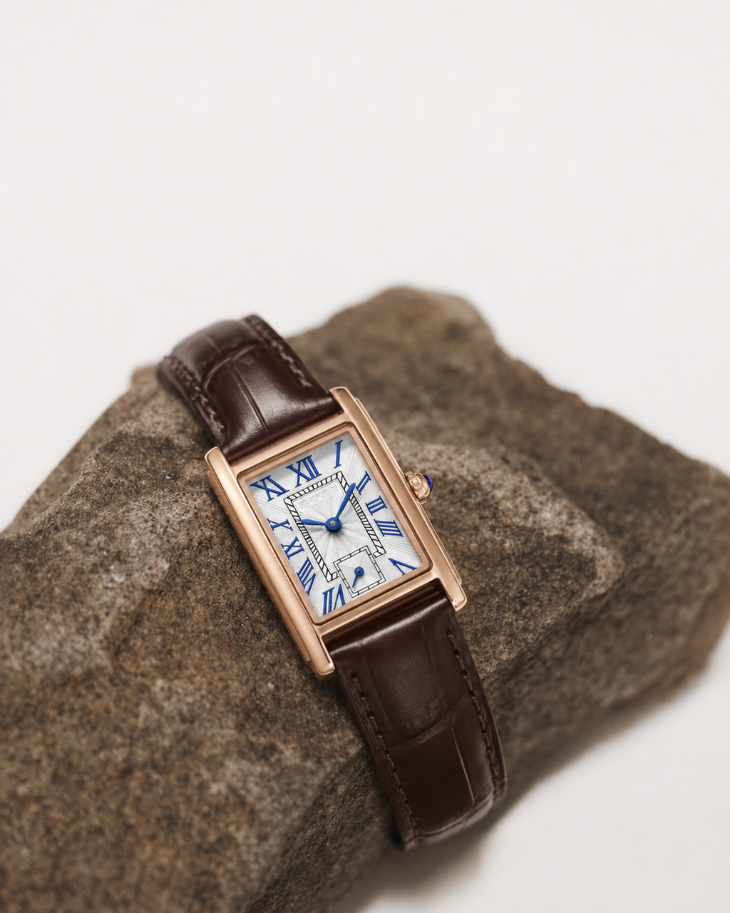 Reloj Rectangular Correa de Cuero