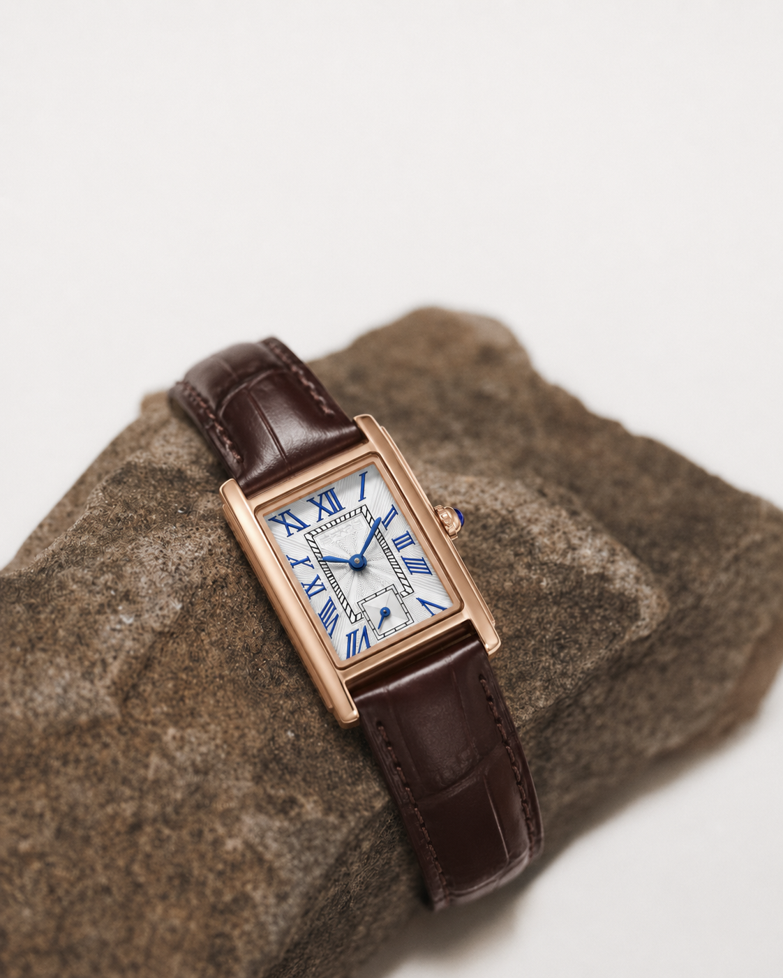 Reloj Rectangular Correa de Cuero
