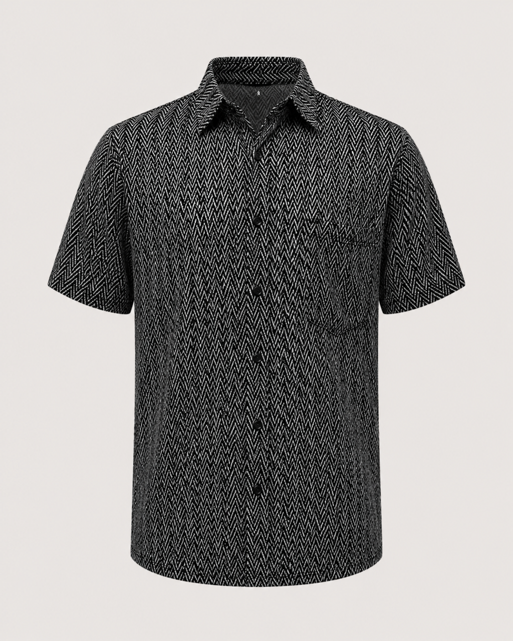 Camisa Punto Espiga Cuello Vuelto