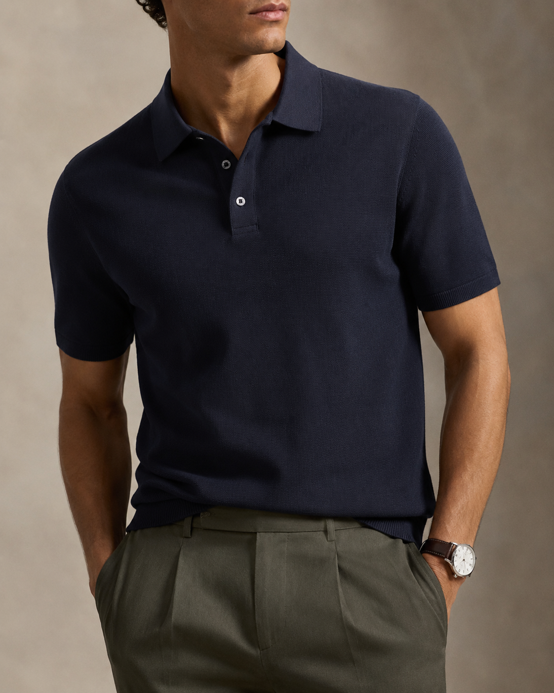Polo Algodón Puro Cuello Posterior